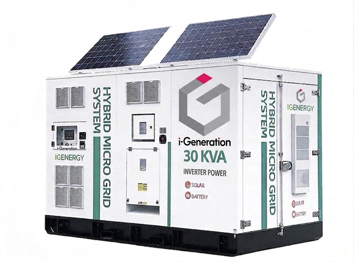 iGenergy Hybrid Microgrid System with solar panels